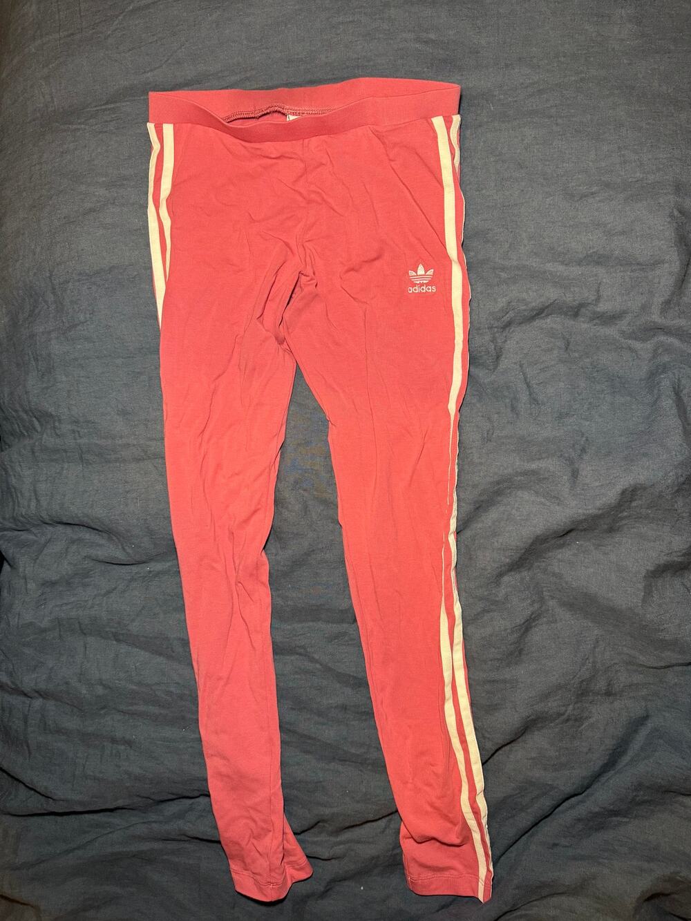 NWT Adidas Pink Stripe Leggings Size Small